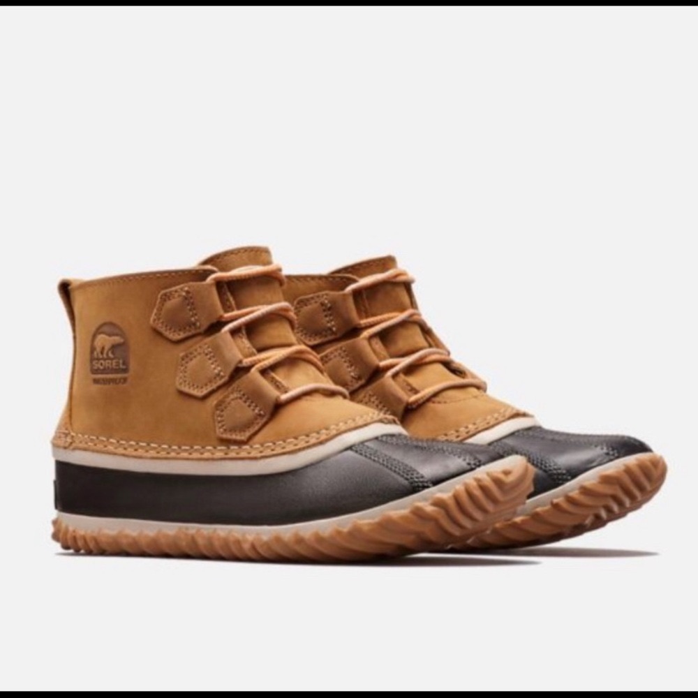 New Sorel Women’s Out N' About Leather Duck Boots - Picture 14 of 15